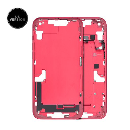 Châssis intermédiaire avec boutons Power et Volume original pour iPhone 14 Plus - Grade A - Version US - Rouge - original occasion