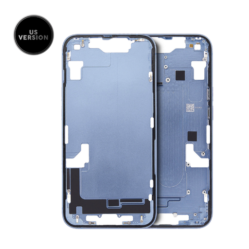 [107082129071] Châssis intermédiaire avec boutons Power et Volume original pour iPhone 14 - Grade A - Version US - Bleu