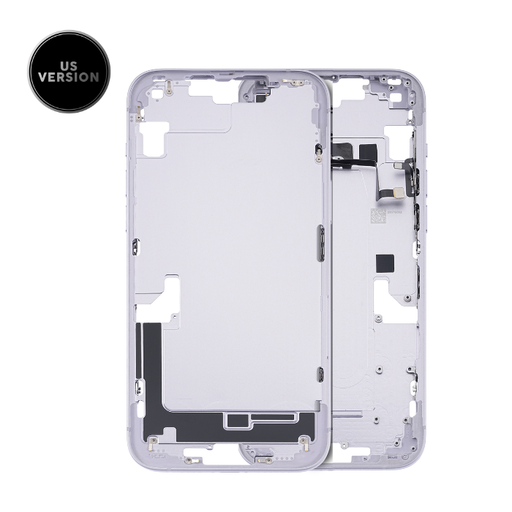 Châssis intermédiaire avec boutons Power et Volume original pour iPhone 14 Plus - Grade A - Version US - Violet - original occasion