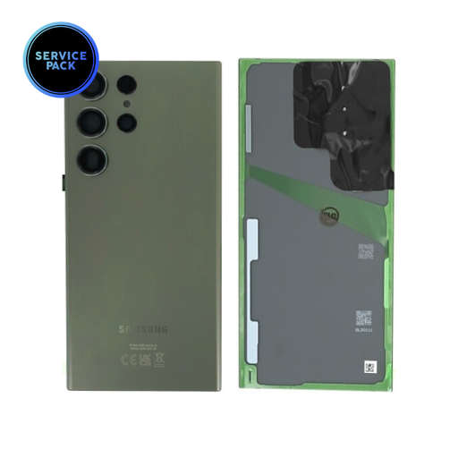 [GH82-30400C] Vitre arrière pour SAMSUNG S23 Ultra - S918 - SERVICE PACK - Vert