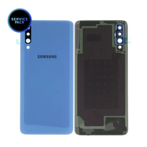 [GH82-19467C] Vitre arrière avec lentille caméra pour SAMSUNG A70 - A705F - SERVICE PACK - Bleu