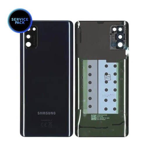 [GH82-22585A] Vitre arrière avec lentille caméra pour SAMSUNG A41 - A415 - SERVICE PACK - Noir