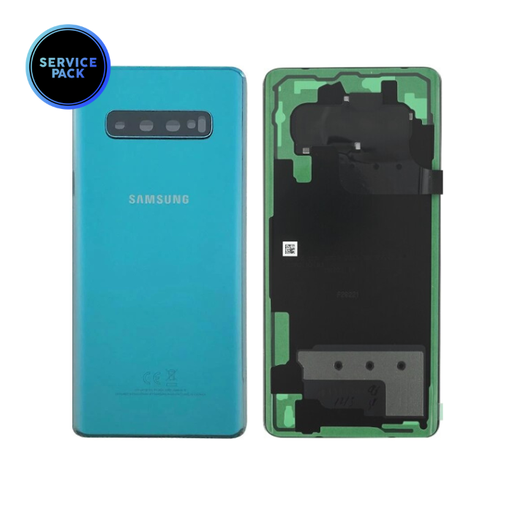 [GH82-18406E] Vitre arrière pour SAMSUNG S10 Plus - G975 - SERVICE PACK - Vert prisme