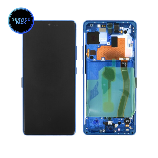 [GH82-21672C] Bloc écran OLED avec châssis pour SAMSUNG S10 Lite - G770F - SERVICE PACK - Bleu