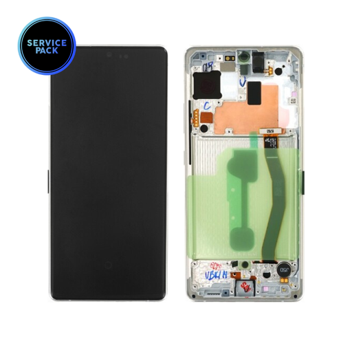 [GH82-21672B] Bloc écran OLED avec châssis pour SAMSUNG S10 Lite - SERVICE PACK - Blanc