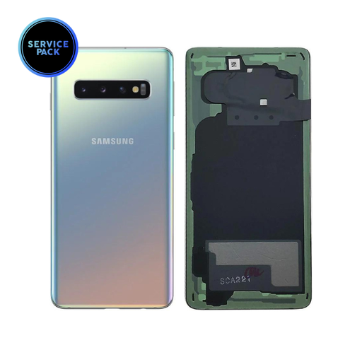 [GH82-18378G] Vitre arrière pour Samsung S10 - SERVICE PACK - Argent