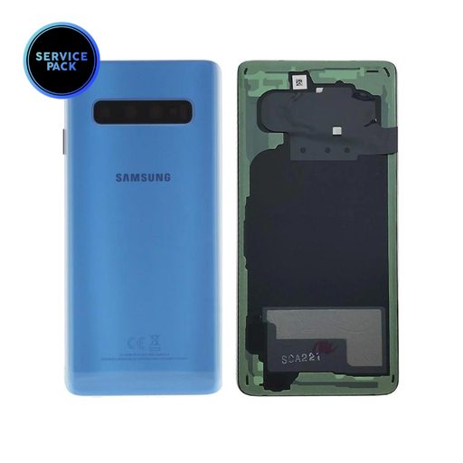 [GH82-18378C] Vitre arrière pour SAMSUNG S10 - G973 - SERVICE PACK - Bleu