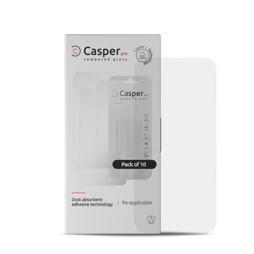 [107082128623] Lot de 10 verres trempés Clairs compatibles iPhone 14 Pro - Casper Pro