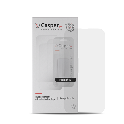 [107082128723] Pack de 10 verres trempés Clairs compatible iPhone 14 Pro Max - Casper Pro