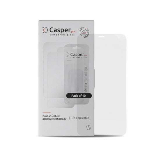 Lot de 10 verres trempés Clairs compatibles iPhone 12 Mini - Casper Pro