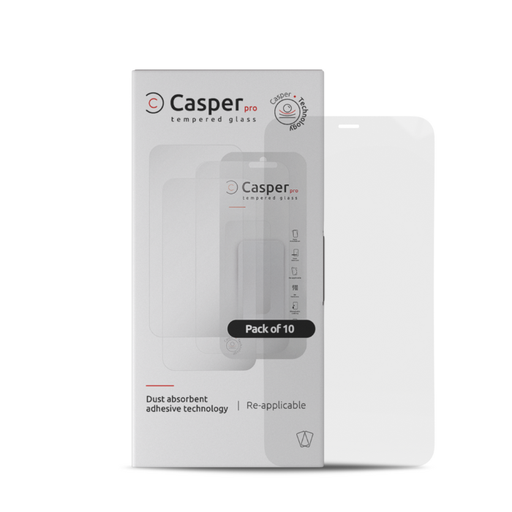 [107082111652] Pack de 10 verres trempés Clairs compatible iPhone 12 Mini - Casper Pro