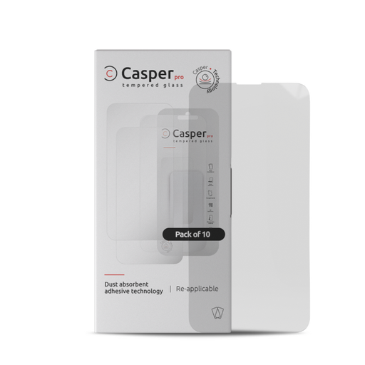 [107082117574] Lot de 10 verres trempés Clairs compatibles iPhone 15 Pro Max - Casper Pro