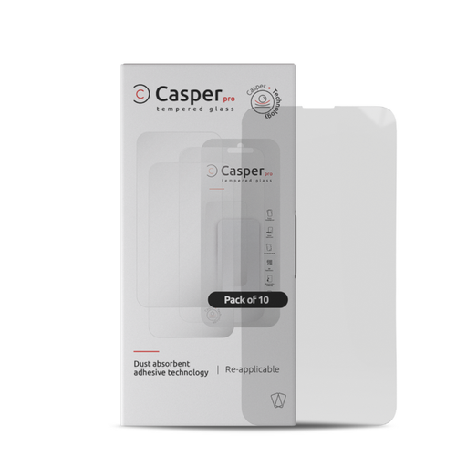 [107082117574] Pack de 10 verres trempés Clairs compatible iPhone 15 Pro Max - Casper Pro