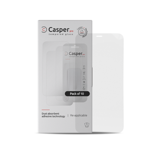 [107082111646] Lot de 10 verres trempés Clairs compatibles iPhone 12 et 12 Pro - Casper Pro