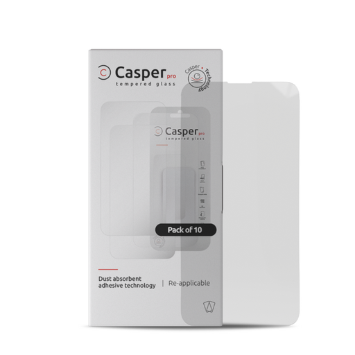 [107082111686] Pack de 10 verres trempés Clairs compatible iPhone 13 - 13 Pro - 14 - Casper Pro