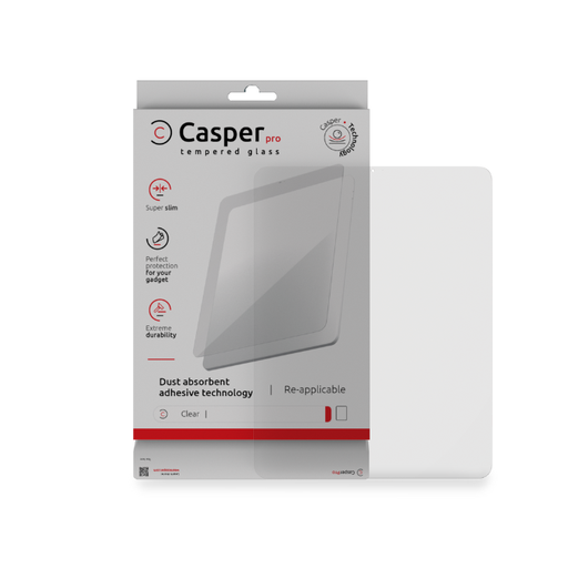 [107082110993] Verre trempé Clair compatible iPad Pro 11' 5ème Gen 2024 - Casper Pro