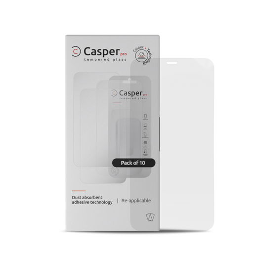 [107082111649] Lot de 10 verres trempés Clairs compatibles iPhone 12 Pro Max - Casper Pro