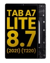 Bloc écran LCD avec châssis pour SAMSUNG Tab A7 Lite 8.7" 2021 - T220 - Version WiFi - Reconditionné - Noir