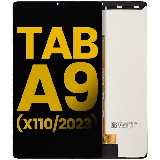 Bloc écran LCD sans châssis pour SAMSUNG Tab A9 2023 - X110 - Reconditionné - Noir