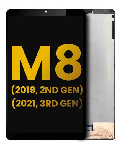 Bloc écran LCD sans châssis pour Lenovo Tab M8 - 2ème Gen 2019 et 3ème Gen 2021 - Reconditionné - Noir
