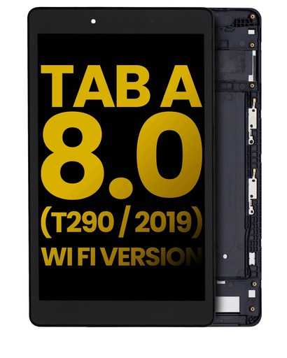 Bloc écran LCD avec châssis pour SAMSUNG Tab A 8.0" 2019 - T290 - Version WiFi - Reconditionné - Noir