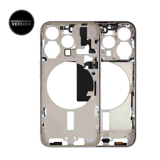 Châssis intermédiaire avec boutons Power et volume original pour iPhone 15 Pro - Version internationale - Grade A - Titane naturel - original occasion