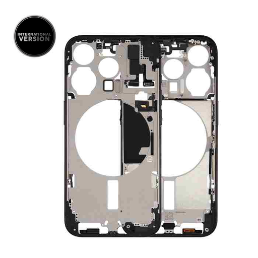 Châssis intermédiaire avec boutons Power et volume original pour iPhone 15 Pro - Version internationale - Grade A - Noir Titane - original occasion