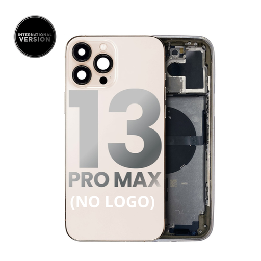 Chassis avec nappes pour iPhone 13 Pro Max - Version internationale - sans logo - Aftermarket Plus - Or