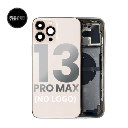 Chassis avec nappes compatible iPhone 13 Pro Max - Version internationale - sans logo - Aftermarket Plus - Or