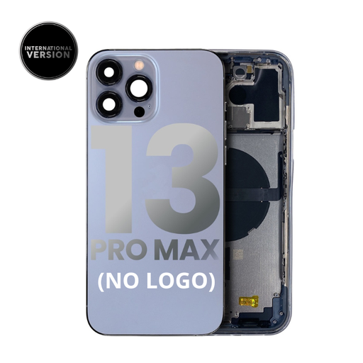 Chassis avec nappes compatible iPhone 13 Pro Max - Version internationale - sans logo - Aftermarket Plus - Bleu Sierra