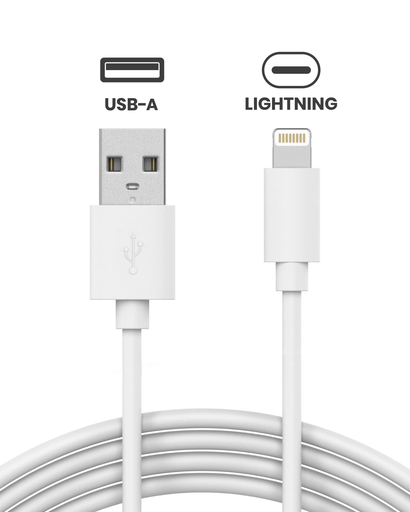 Lot de 10 Câbles USB-A vers Lightning MFI pour iPhone - iPad - 1m - OEM Pull Grade: A/B