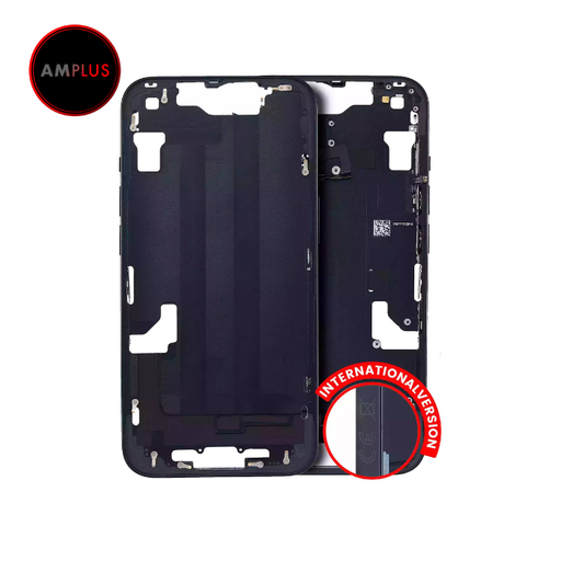 Châssis central avec boutons Power et Volumes pour iPhone 14 - Version internationale - Aftermarket Plus - Midnight
