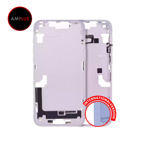 Châssis central avec boutons Power et Volumes pour iPhone 14 Plus - Version internationale - Aftermarket Plus - Purple