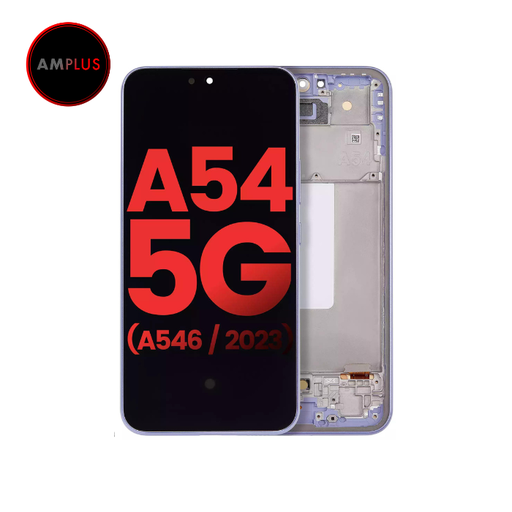 Bloc écran OLED avec châssis pour SAMSUNG A54 5G A546 2023 - Version US et Internationale - Aftermarket Plus - Violet