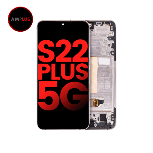 Bloc écran OLED avec châssis pour SAMSUNG S22 Plus 5G - Version US et internationale - Aftermarket Plus - Pink gold ou Violet