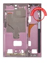 Châssis central pour SAMSUNG S22 Ultra 5G - Version US et Internationale - Burgundy