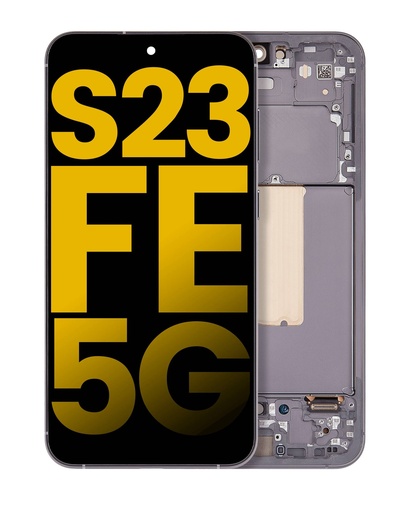 Bloc écran OLED avec châssis pour SAMSUNG S23 FE 5G - Version US et Internationale - Reconditionné - Graphite