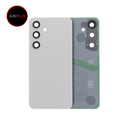 Vitre arrière avec lentille caméra pour SAMSUNG S24 5G - Sans logo - Aftermarket Plus - Marble Gray