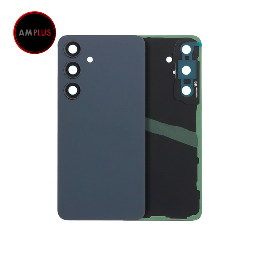 Vitre arrière avec lentille caméra pour SAMSUNG S24 5G - Sans logo - Aftermarket Plus - Onyx Black