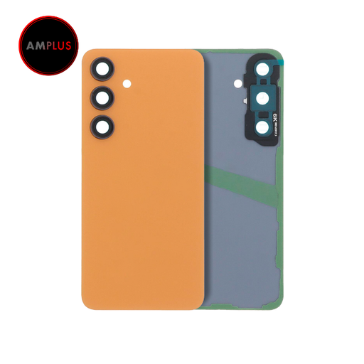 Vitre arrière avec lentille caméra pour SAMSUNG S24 5G - Sans logo - Aftermarket Plus - Sandstone Orange