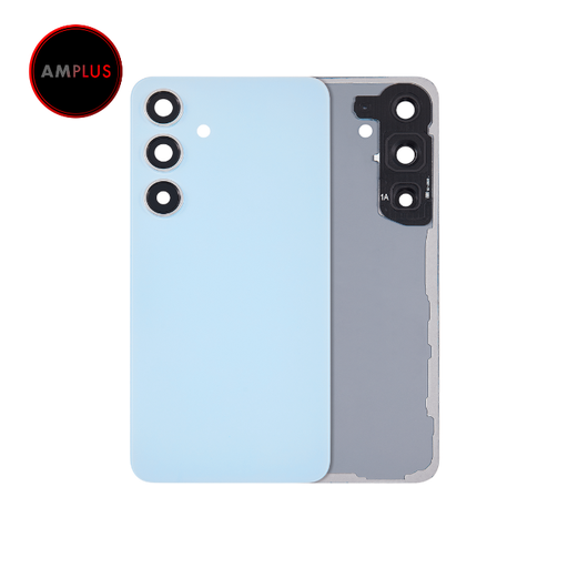 Vitre arrière avec lentille caméra pour SAMSUNG S24 5G - Sans logo - Aftermarket Plus - Sapphire Blue