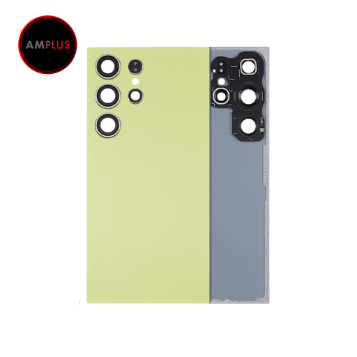 Vitre arrière avec lentille caméra pour SAMSUNG S24 Ultra 5G - Sans logo - Aftermarket Plus - Titanium Green