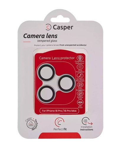 Protection lentille pour iPhone 16 Pro - 16 Pro Max - Casper - Argent