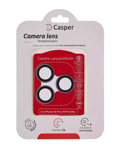 Protection lentille pour iPhone 16 Pro - 16 Pro Max - Casper - Gris