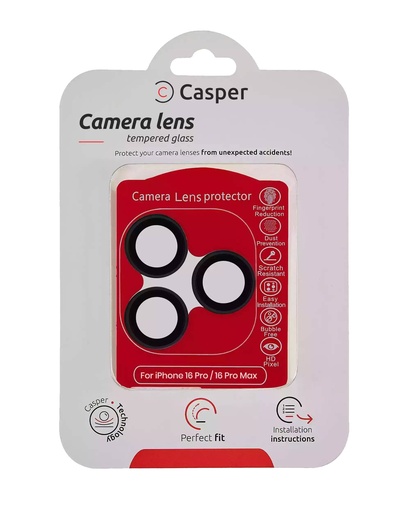 Protection lentille pour iPhone 16 Pro - 16 Pro Max - Casper - Noir