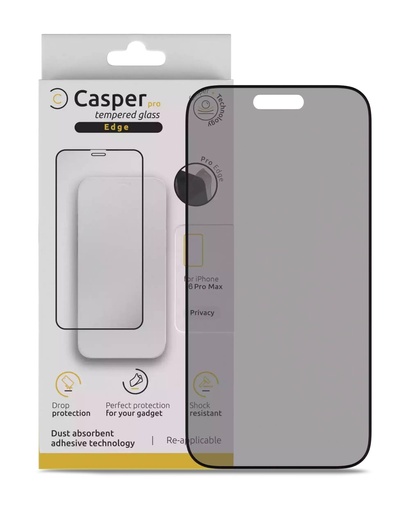 Verre trempé Privacy pour iPhone 16 Pro Max - Casper Pro Edge