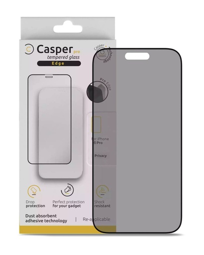 Verre trempé Privacy pour iPhone 16 Pro - Apple - Casper Pro Edge