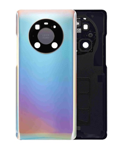 Vitre arrière avec lentille caméra compatible HUAWEI Mate 40 Pro - Argent