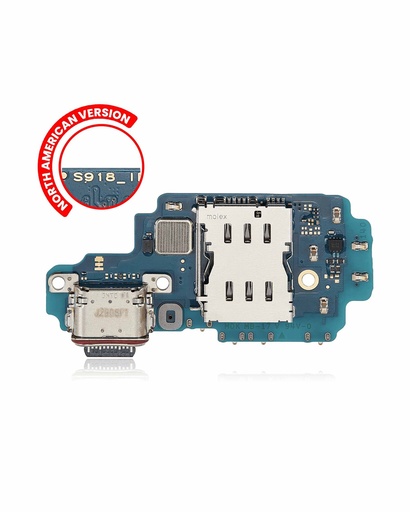 Connecteur de charge avec lecteur SIM pour SAMSUNG S23 Ultra 5G - S918U - Version US