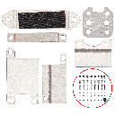 Kit complet de support métal et vis pour MacBook Air 13" Retina - A1932 Fin 2018 Début 2019 Mi 2019